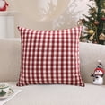 thumbnail image 5 of Xuniizn Christmas Pillow Covers 18 x 18" Red Christmas Pillow Cases Plush Faux Fur Soft Cushion Case for Winter Xmas Home HoulidayBedroom Sofa Decors, Christmas Decorations for Home, 5 of 7
