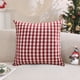 thumbnail image 4 of Fundas de Cojín Navideñas a Cuadros, 45X45 Cm, Rojas | Material: Nailon | Transpirables y Suaves | Decoración para Interiores y Exteriores - 1 Unidad, 4 of 6