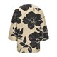 thumbnail image 2 of TaTaai Women's Roll Tab Sleeve Blouse, Printed V Neck Shirt, Linen Look Three Quarter Top for Casual Summer Gift, 2 of 5