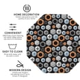 thumbnail image 3 of Vsdgher Colorful Screws Print Leather Coasters for Drinks, Durable Drink Coasters 4 Set for Tabletop Protection, Luxurious Home Décor and Housewarming Gift-Octagon, 3 of 6