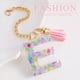 thumbnail image 1 of Adorno colgante del alfabeto E, CCINPPY Accesorios de letra para taza, 1 PCS Asa de llavero inicial mono para tumbler, para mujeres y niñas, 1 of 5