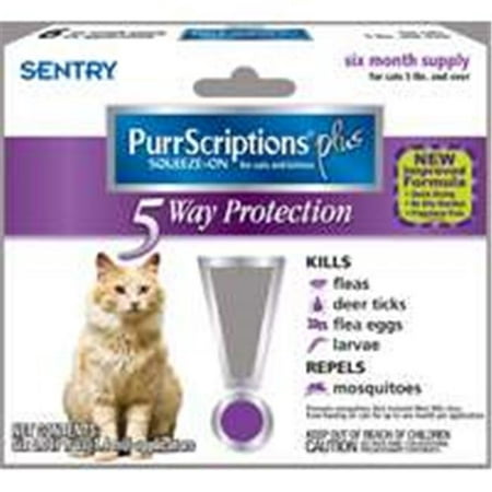 Sergeant Pet 2111 Purrscriptions Cat & Kitten Squeeze-On Flea & Tick Control