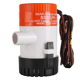 New 360 GPH Standard Bilge Pump – 12V High Flow, Threaded Discharge For Boats, Marine Use, Water Removal