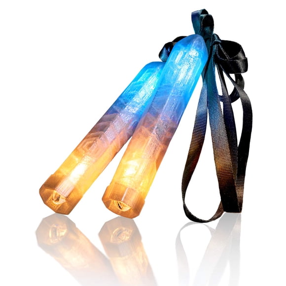 Crystal Poi Lite v2 - Bâton Lumineux à DEL Glowstringer pour Fête, Pratique et Arts Fluides / Piles et Chargeur Inclus