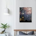 thumbnail image 3 of Nawypu Canvas Wall Art New Year fireworks over Prague Czech Republic Giclee Prints Artwork Modern Painting Pictures Wall Decor for Home Office Bedroom Ready to Hang (16”x24”x3pcs), 3 of 4