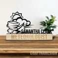thumbnail image 5 of Craftnamesign Custom Wooden Meteorologist Desk Name Plate, Weather Forecasting Metal Nameplate, 5 of 5
