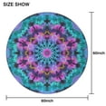 thumbnail image 6 of Colorful Tie Dye Mandala Pattern Round Tablecloth 60"x60",Wrinkle Wipeable Table Cloth for Kitchen Dining Room Picnic Patio Party, 6 of 6