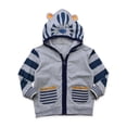 thumbnail image 5 of safuny Jackets for Toddlers Girls Boys Hoody Jackets Kids Zip Up Outerwear Coat Toddler Kids Sweatshirt Zoo Graphic Playwear Long Sleeve Jackat Coat Costume Gray 3-4 Y, 5 of 10