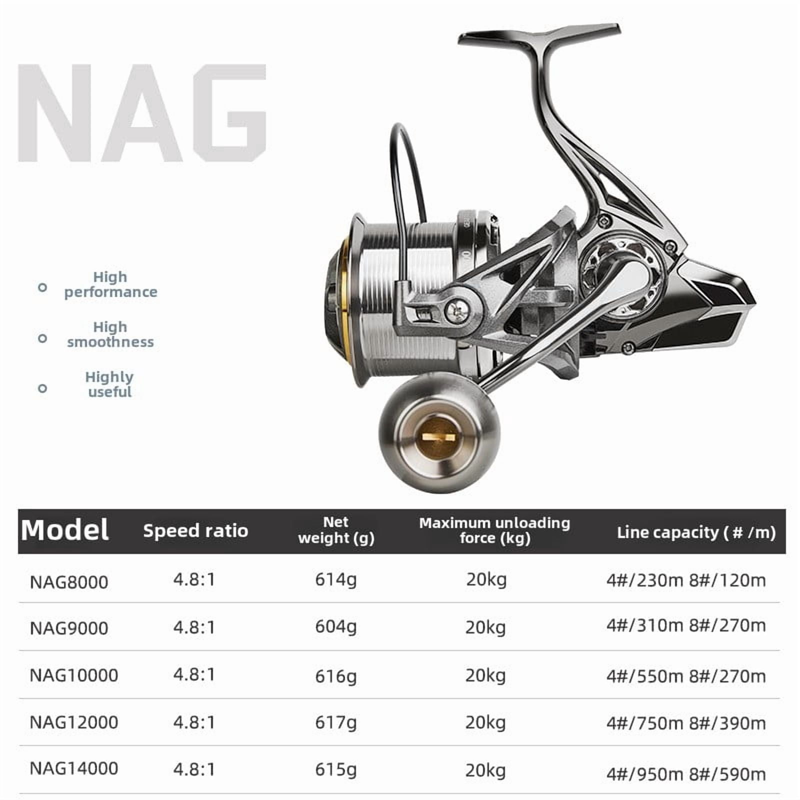 Stainless Steel Bearing Spinning Fishing Reel 8000 9000 10000 12000 14000 25KG Powerful Reel Saltwater Fresh Water Drag