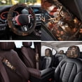 thumbnail image 4 of Binienty Deer Hunting Camo Auto Seat Covers Full Set with Car Armrest Pad Seat Belt Covers Keychain American Flag Automotive Interior Decor Set for Truck SUV Van 14 Pack​, 4 of 6