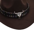 thumbnail image 5 of Emitonse Toddler Sun Hat,Kids Western Hats Boys Girls Cowboy Cowgirl Hat Felt Hat Cowboy Coffee,Size 3-8 Years, 5 of 5