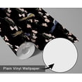 thumbnail image 6 of S4Sassy Bird Blossom Wallpaper - Black Wall Covering, 25" x 60" Self-Adhesive Vinyl Wall Paper, Decorative Walls Wrap, Easy DIY Walls Covering For Bedroom, Living Room, Living Space, 6 of 9
