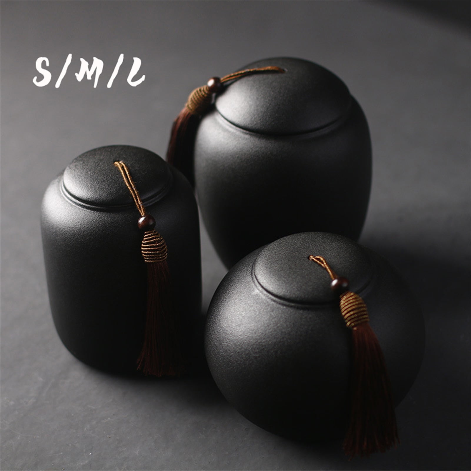 Black Ceramics Ash Urn Sealed Cremation Funeral Ashes Keepsake Small Animals Pet Dog Cat Memorial Suitable Burial