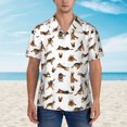 thumbnail image 4 of Daiia German Shepherd Dog Hawaiian Shirt for Men Gentle Cotton Regular Short Sleeve Casual-XX-Large, 4 of 9