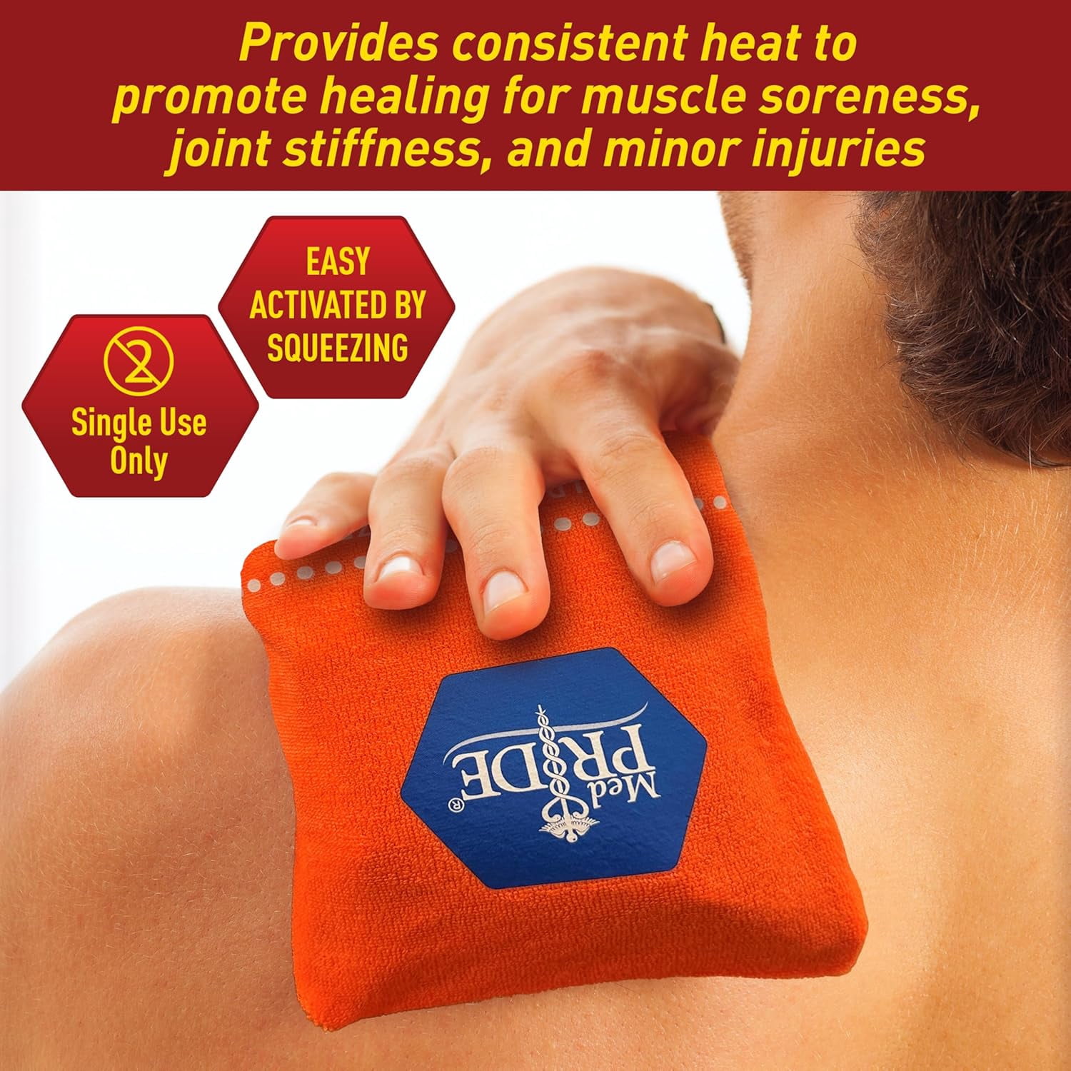MEDPRIDE Large 5” x 9” Instant Hot Packs Disposable Warm Compress Heating Pads, 24 Pack