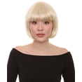 thumbnail image 4 of HPO Adul Women's Bob Wig | Short Fancy Cosplay Halloween Wig | Premium Breathable Capless Cap, Synthetic Fiber, 4 of 109