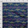 thumbnail image 2 of oneOone Polyester Lycra Fabric Leaves & Floral Artistic Print Fabric BTY 56 Inch Wide, 2 of 4