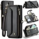 thumbnail image 2 of Bandolera para Samsung Galaxy S25 Ultra Case Wallet 【Bloqueo RFID】con Ranura para Billetes con Cremallera y 10 Tarjeteros,Correa magnética para Hombro y muñeca de Cuero PU Suave, 2 of 10