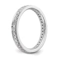 thumbnail image 4 of 14K White Gold Ring Band Eternity Diamond Round Polished 1 2 CT Vintage , Size 7, 4 of 5