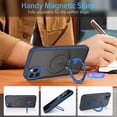 thumbnail image 2 of for iPhone 11 Pro Max Magnetic Case with Invisible Stand [Compatible with Magsafe], Full Body Protective Cover Slim Shockproof Phone Case for Apple iPhone 11 Pro Max 6.5", Navy Blue, 2 of 16