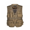 thumbnail image 1 of Men Casual Outdoor Work Safari Fishing Travel Photo Cargo Vest Jacket Multi Pockets, 1 of 2