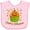 AD-Pink, variant on Inktastic Happy Halloween- Cute Pumpkin Cupcake Boys or Girls Baby Bib