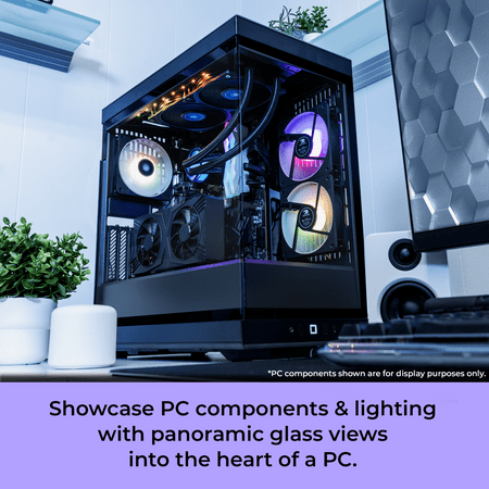 iBUYPOWER - Y40 PRO Gaming Desktop PC - AMD Ryzen 7 9800X3D, AMD Radeon RX 9070XT 16GB, 32GB DDR5 RGB,2TB NVMe - Black