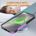 thumbnail image 5 of for Samsung Galaxy S24 Case with Tempered Glass Screen Protector & Camera Lens Protector,Heavy-Duty Tough Rugged Slim Shockproof Phone Case for Galaxy S24 (6.2", 2024)[Purple/Black], 5 of 7