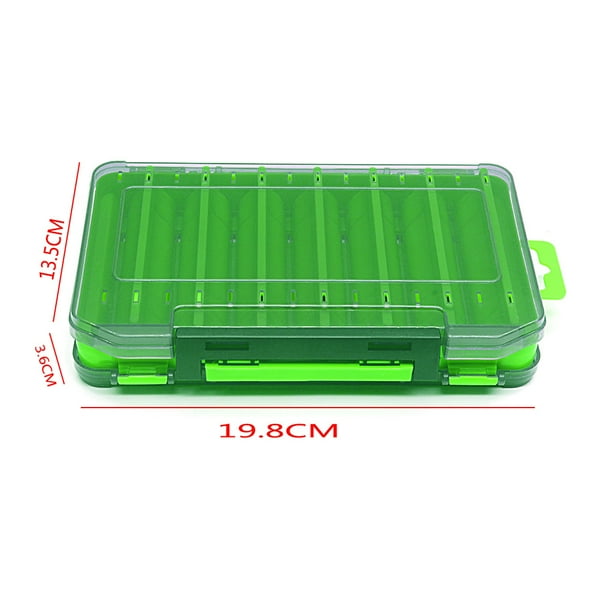 Caja de dientes de caña de doble cara, caja de almacenamiento de accesorios para aparejos de pesca, caja de cebo de pesca, lápiz de cebo duro Mino, caja de cebo falso de calamar