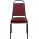 thumbnail image 5 of Songqin Trapezoidal Back Vinyl Stackable Banquet Chair, Multipurpose Stacking Chair with Padded Seat and Back, Burgundy/Silver, 5 of 16