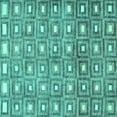 thumbnail image 1 of Ahgly Company Machine Washable Indoor Square Abstract Turquoise Blue Contemporary Area Rugs, 5' Square, 1 of 4