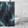 thumbnail image 2 of Yayeee Shower Curtain with Hooks 72"x72" Waterproof Fabric Bathroom Hanging Decor, Lightning Pattern, 2 of 5