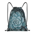 thumbnail image 1 of Saiise Blue Color Cactus Pattern Sports Drawstring Backpack - String Swim Gym Bag with Wet Proof Pocket for Women&Men-Small, 1 of 6
