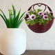 thumbnail image 3 of 2 piezas de plástico de la pared rural colgando macetas simuladas cestas de flores de pared de ratán, 3 of 5