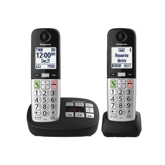 Teléfono inalámbrico Panasonic KX-TGU432B con pantalla grande y botones