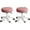 Pink, variant on WXJHL Small Chair Round Rolling Stool with Wheels PU Leather Height Adjustable Swivel Drafting Work SPA Salon Stools Home Office Chair(White)