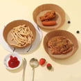 thumbnail image 5 of Homelife 100Pcs Disposable Baking Paper Non-Stick Mat for Air Fryer Square Round Parchment Liners Oil Absorbent Tool Kitchen Oven Accessory, 5 of 13