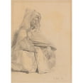thumbnail image 2 of Fernand Cormon 11x14 Black Ornate Wood Framed Double Matted Museum Art Print Titled: Arab Arab (1875), 2 of 5