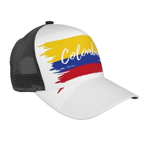 Colombia Flag Baseball Hat Adjustable Flag Trucker Hat Sun Caps Outdoor for Women and Men