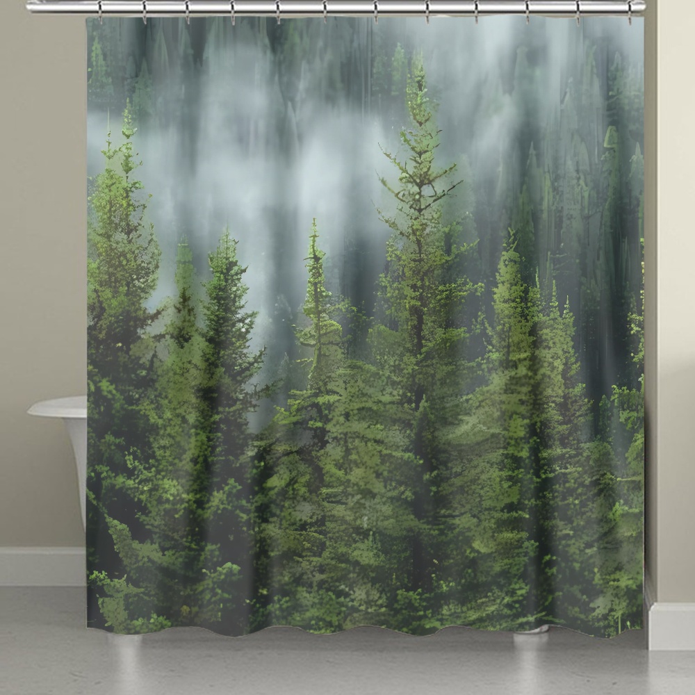 Fraigo Mountain Forest Shower Curtain Shower Curtains for Bathroom
