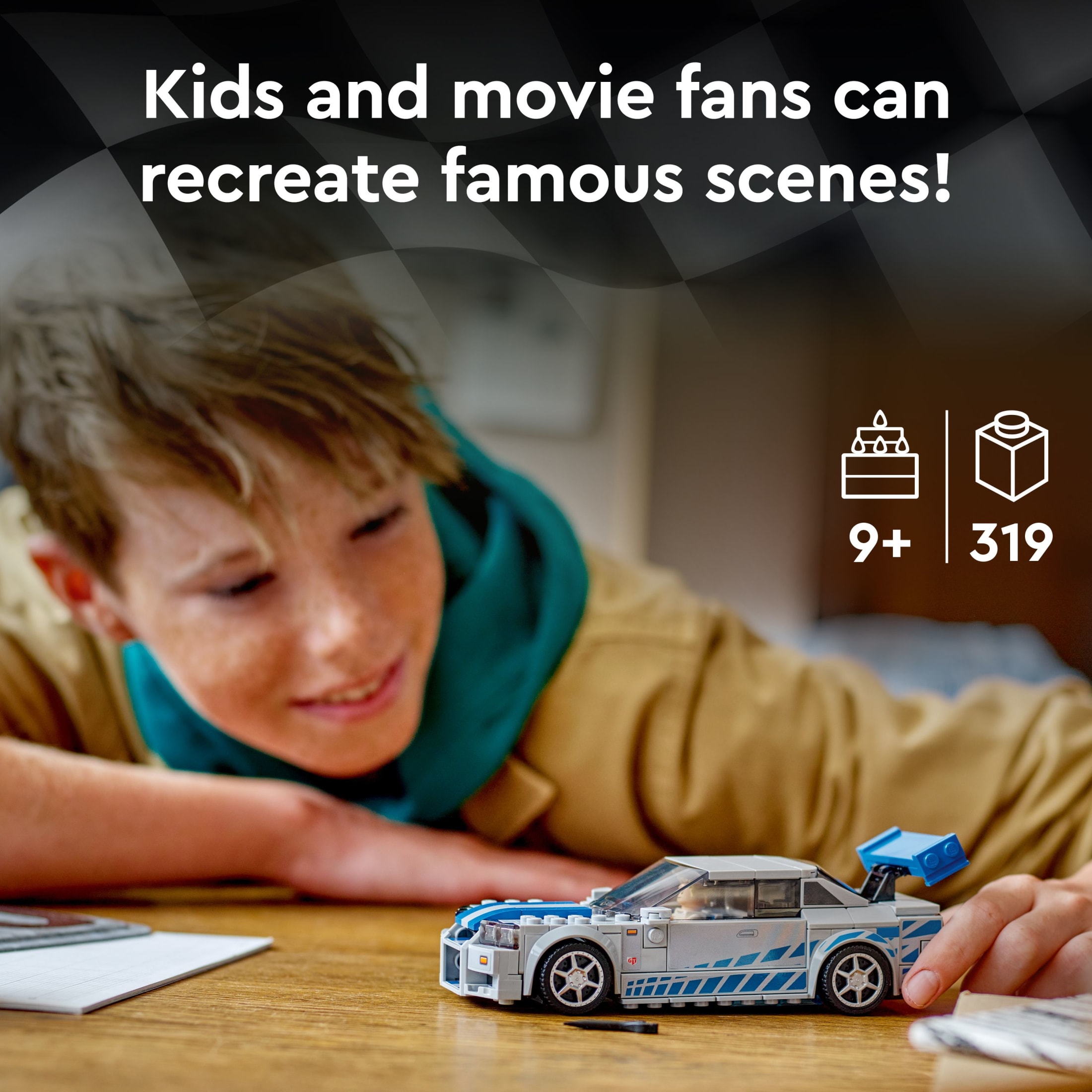 LEGO Speed Champions 2 Fast 2 Furious Nissan Skyline GT-R (R34) 76917 Auto de Juguete de Carreras, Set de Construcción Coleccionable con Minifigura de Piloto, Set 2023 para Niños 4