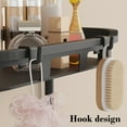 thumbnail image 4 of Bathroom Storage Rack, Multifunctional Sink Shelf with 3 Tiers and Hooks, Plastic Wall Mounted Organizer for Toiletries and Cosmetics, Space Saving Design for Small Bathrooms and Kitchen, 4 of 6