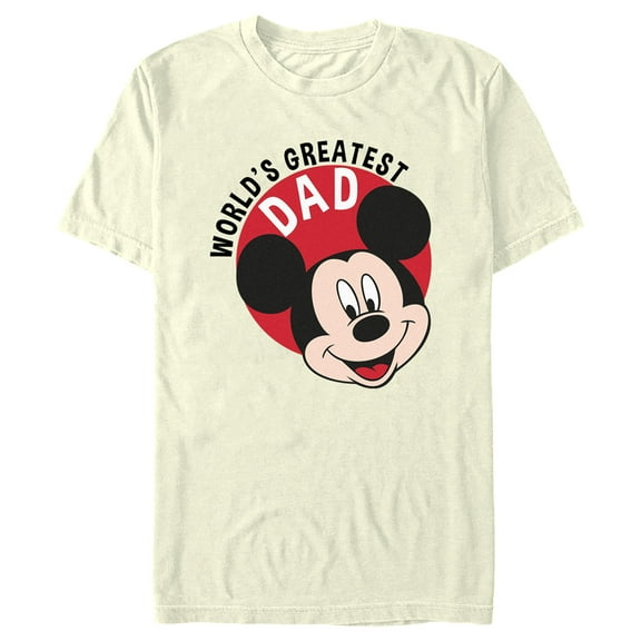 Men's Mickey & Friends World's Greatest Dad Graphic Tee Beige X Large