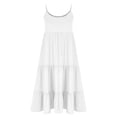 thumbnail image 4 of Kagetolytai Summer Dresses for Women 2024 Women's Summer Fashion Gradient Loose Splicing Casual Beach Tank Dresses Womens Summer Dresses White 3X, 4 of 5