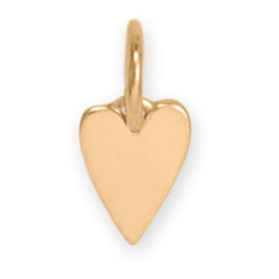 14k Yellow Gold Tiny Heart Charm for Charm Bracelet or Necklace
