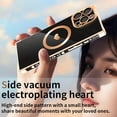 thumbnail image 3 of Dteck Magnetic Case for iPhone 16 Pro Max 6.9 Inch Compatible with Mag-Safe, Soft TPU Heart Design Phone Cover with Lanyard Wrist Strap Shockproof Protection Slim Case for Women,White, 3 of 7