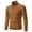 Gold, variant on Quarter Zip Sweatermen Slim Fit Stand Collared Cable Knit Pullover Fall Winter Warm Jumper Comfy Long Sleeve Base Top