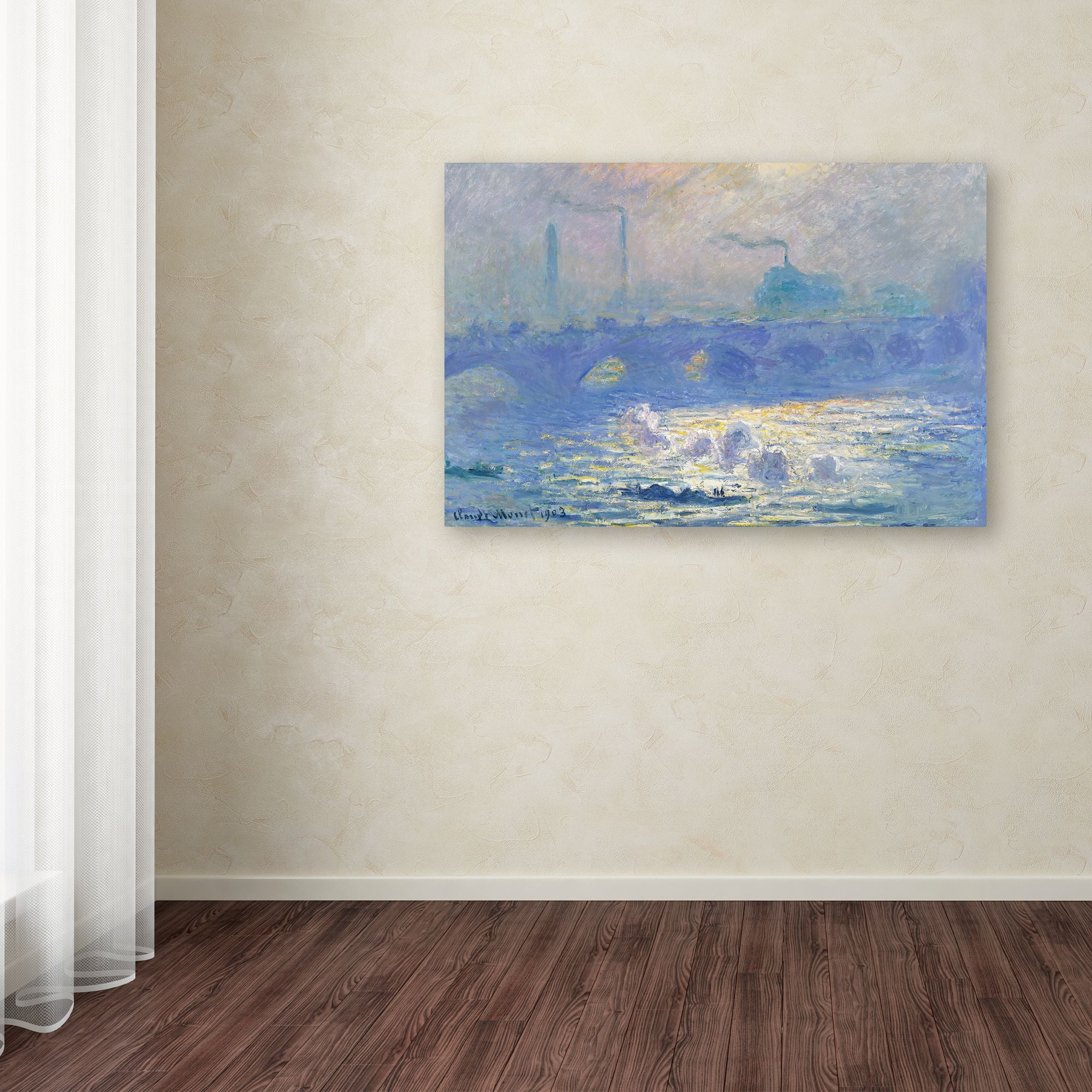 Monet 'Waterloo Bridge' Canvas Art