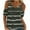 Green, variant on Women's Striped Cold Shoulder Blouse Tee - Casual Basic Loose Fit Short Sleeve Tunic Top