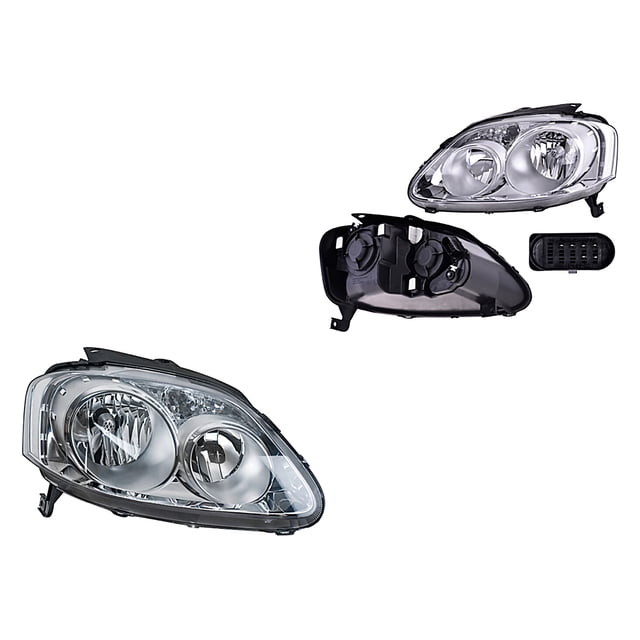 Par de Faros Crossfox 2007 A 2009 Volkswagen Fdo Crom Manual P/Halog DEPO .
